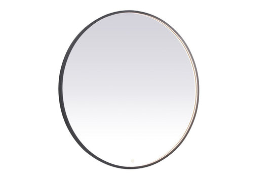 Elegant Furniture & Lighting - Pier 45 inch LED mirror with adjustable color temperature 3000K/4200K/6400K in black - MRE6045BK veiw 1