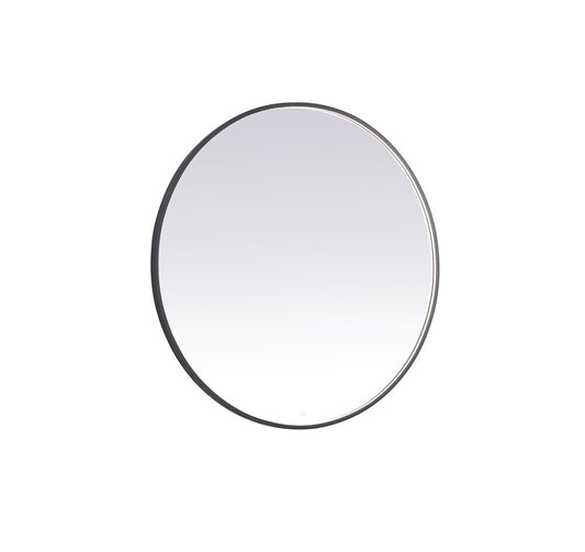Elegant Furniture & Lighting - Pier 48 inch LED mirror with adjustable color temperature 3000K/4200K/6400K in black - MRE6048BK veiw 1