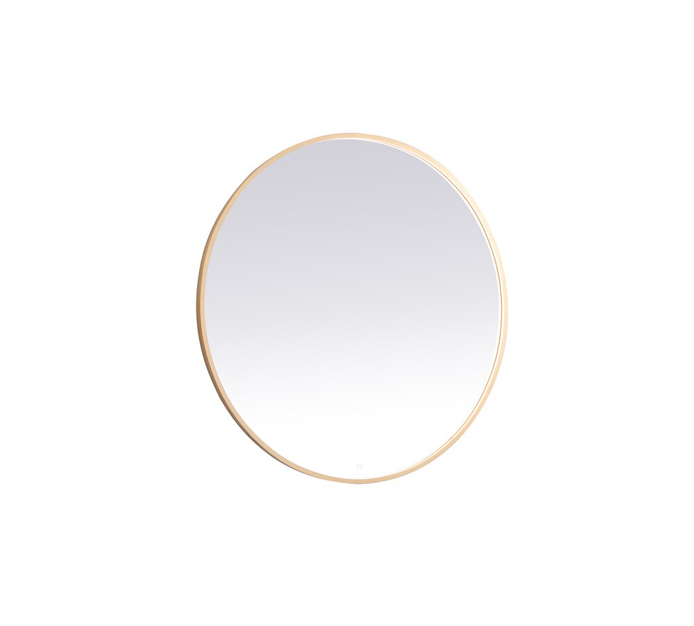 Elegant Furniture & Lighting - Pier 48 inch LED mirror with adjustable color temperature 3000K/4200K/6400K in brass - MRE6048BR veiw 1