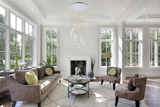 Elegant Furniture & Lighting - Polaris 38 inch LED chandelier in chrome - 3500D38C veiw 2