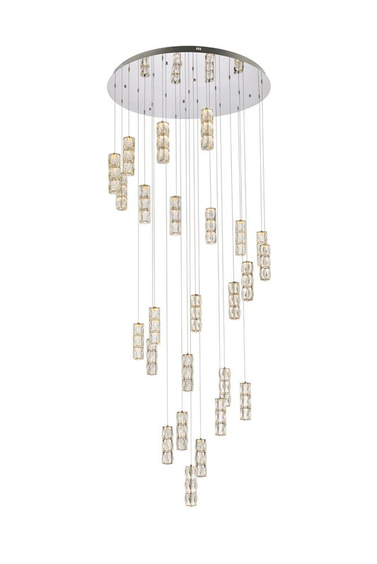 Elegant Furniture & Lighting - Polaris 42 inch LED chandelier in chrome - 3500D42C veiw 1
