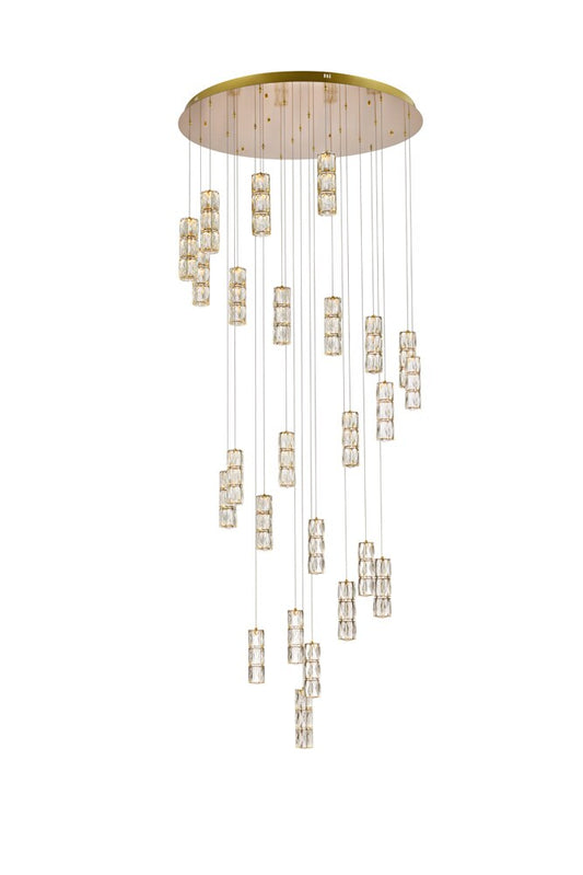 Elegant Furniture & Lighting - Polaris 42 inch LED chandelier in gold - 3500D42G veiw 1