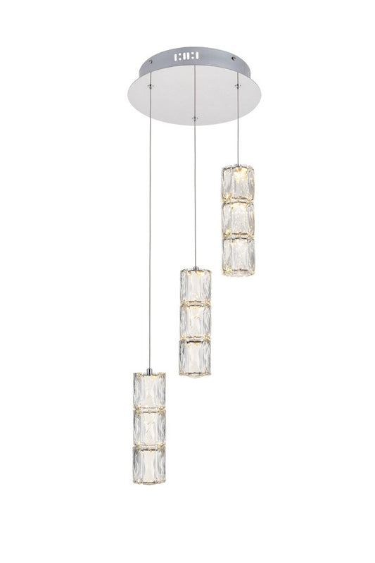 Elegant Furniture & Lighting - Polaris LED light Chrome Pendant Clear Crystal - 3500D3RC veiw 1