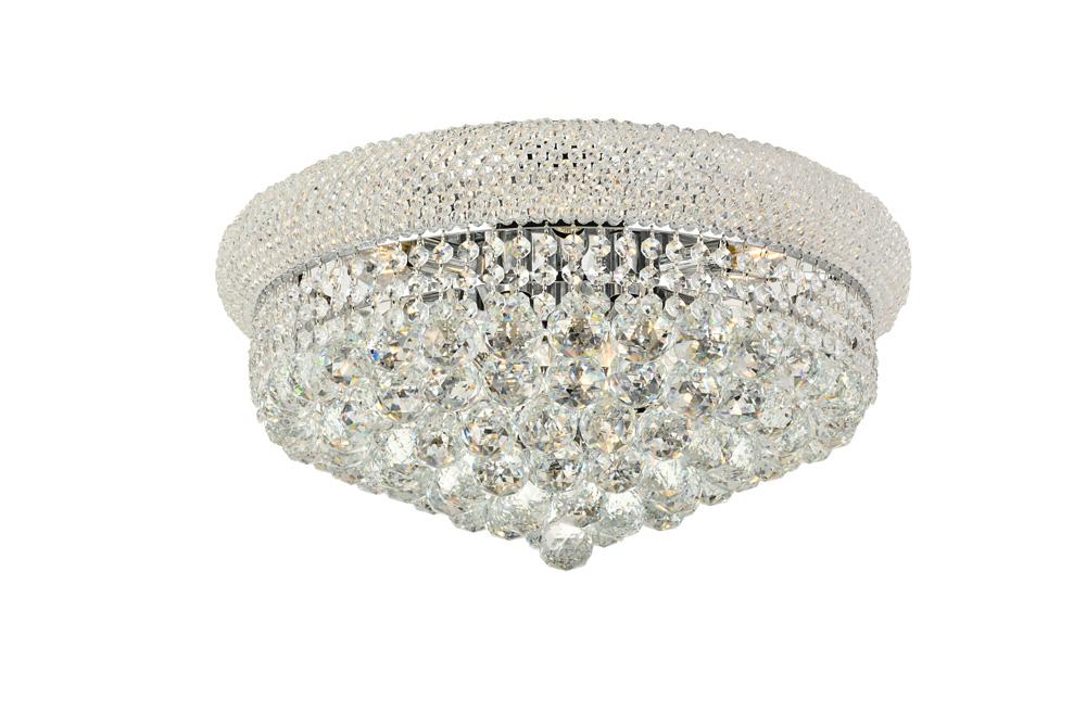 Elegant Furniture & Lighting - Primo 10 light Chrome Flush Mount Clear Royal Cut Crystal - V1800F20C/RC veiw 1
