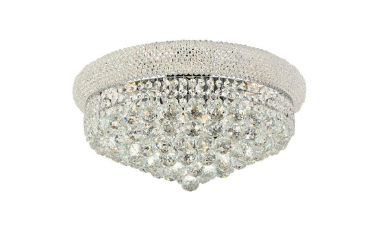 Elegant Furniture & Lighting - Primo 10 light Chrome Flush Mount Clear Royal Cut Crystal - V1800F20C/RC veiw 1