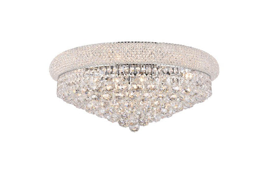 Elegant Furniture & Lighting - Primo 12 light Chrome Flush Mount Clear Royal Cut Crystal - V1800F24C/RC veiw 1