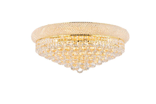 Elegant Furniture & Lighting - Primo 12 light Gold Flush Mount Clear Royal Cut Crystal - V1800F24G/RC veiw 1