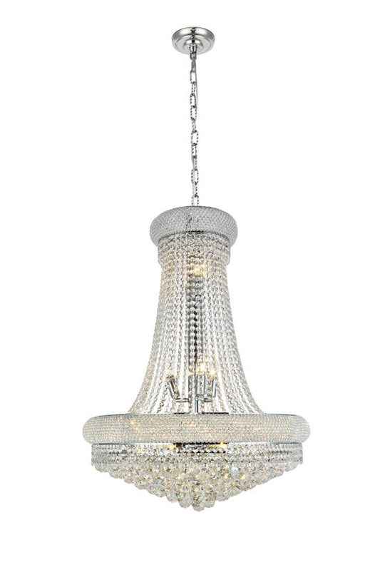 Elegant Furniture & Lighting - Primo 14 light Chrome Chandelier Clear Royal Cut Crystal - V1800D28C/RC veiw 1