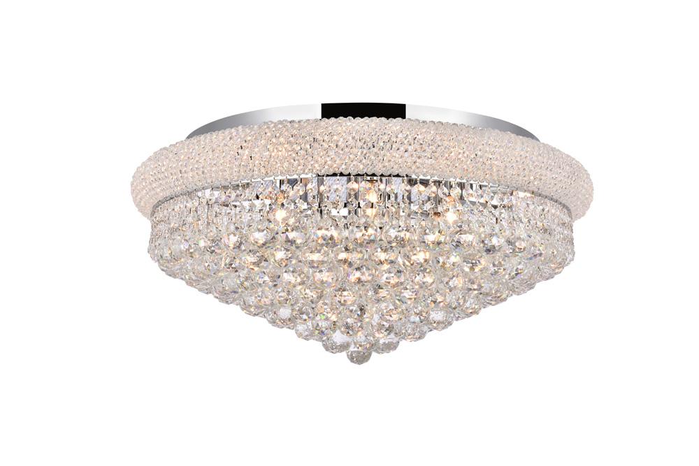 Elegant Furniture & Lighting - Primo 15 light Chrome Flush Mount Clear Royal Cut Crystal - V1800F28C/RC veiw 1