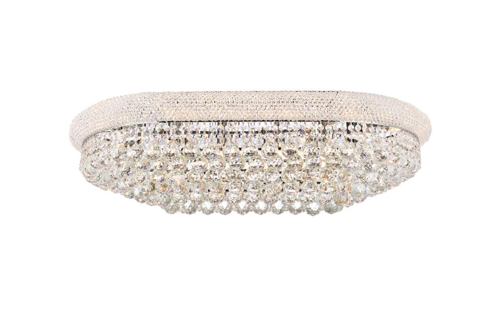 Elegant Furniture & Lighting - Primo 18 light Chrome Flush Mount Clear Royal Cut Crystal - V1800F36SC/RC veiw 1