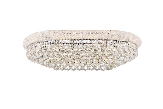 Elegant Furniture & Lighting - Primo 18 light Chrome Flush Mount Clear Royal Cut Crystal - V1800F36SC/RC veiw 1