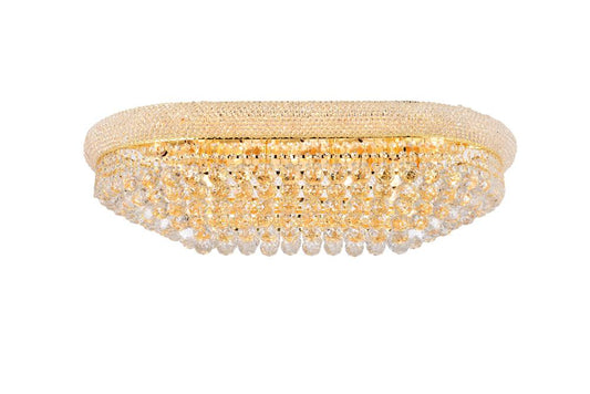 Elegant Furniture & Lighting - Primo 18 light Gold Flush Mount Clear Royal Cut Crystal - V1800F36SG/RC veiw 1