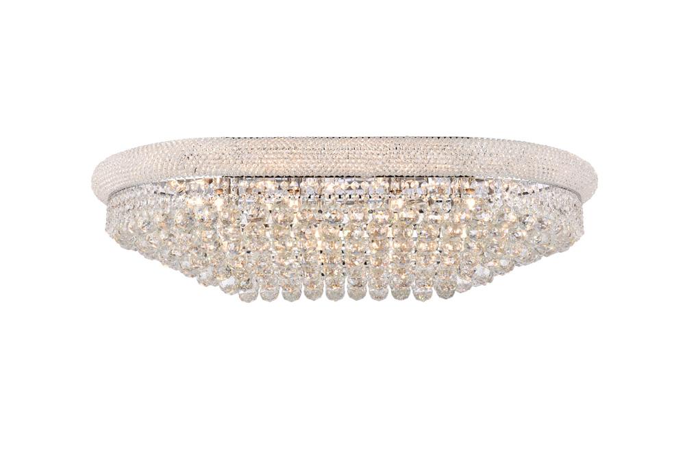 Elegant Furniture & Lighting - Primo 24 light Chrome Flush Mount Clear Royal Cut Crystal - V1800F40SC/RC veiw 1