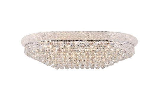 Elegant Furniture & Lighting - Primo 24 light Chrome Flush Mount Clear Royal Cut Crystal - V1800F40SC/RC veiw 1