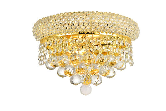 Elegant Furniture & Lighting - Primo 2 light Gold Wall Sconce Clear Royal Cut Crystal - V1800W12G/RC veiw 1