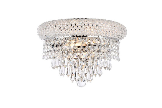 Elegant Furniture & Lighting - Primo 2 light Chrome Wall Sconce Clear Royal Cut Crystal - V1802W12C/RC veiw 1