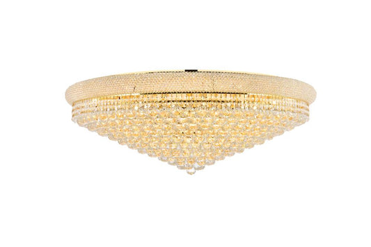 Elegant Furniture & Lighting - Primo 30 light Gold Flush Mount Clear Royal Cut Crystal - V1800F42G/RC veiw 1