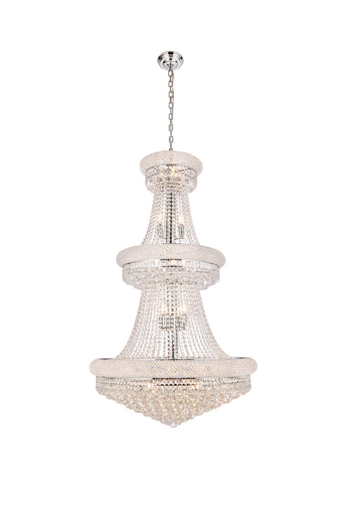 Elegant Furniture & Lighting - Primo 32 light Chrome Chandelier Clear Royal Cut Crystal - V1800G30C/RC veiw 1