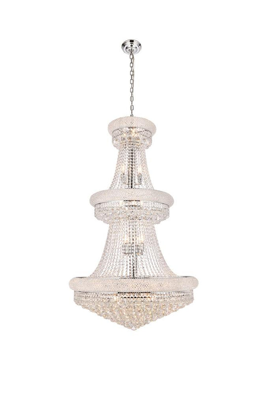 Elegant Furniture & Lighting - Primo 32 light Chrome Chandelier Clear Royal Cut Crystal - V1800G30C/RC veiw 1