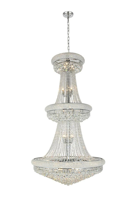 Elegant Furniture & Lighting - Primo 32 light Chrome Chandelier Clear Royal Cut Crystal - V1800G36C/RC veiw 1