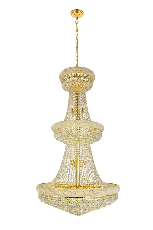 Elegant Furniture & Lighting - Primo 32 light Gold Chandelier Clear Royal Cut Crystal - V1800G36G/RC veiw 1