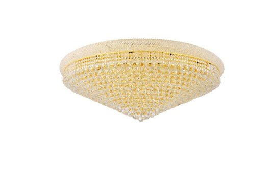 Elegant Furniture & Lighting - Primo 33 light Gold Flush Mount Clear Royal Cut Crystal - V1800F48G/RC veiw 1