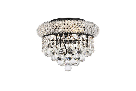 Elegant Furniture & Lighting - Primo 10 inch black flush mount - V1800F10BK/RC veiw 1