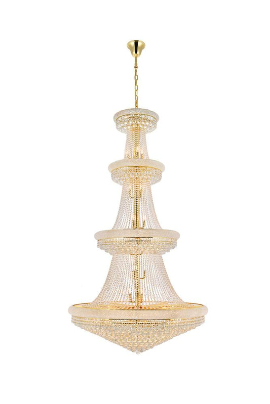 Elegant Furniture & Lighting - Primo 42 light Gold Chandelier Clear Royal Cut Crystal - V1800G48G/RC veiw 1