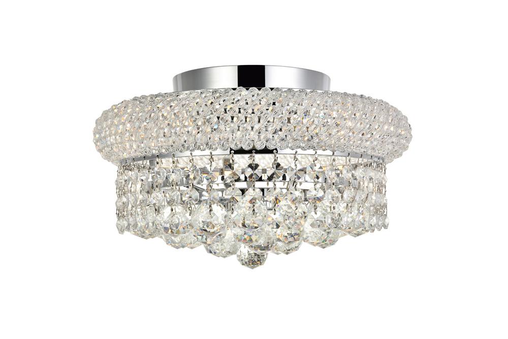 Elegant Furniture & Lighting - Primo 4 light Chrome Flush Mount Clear Royal Cut Crystal - V1800F12C/RC veiw 1