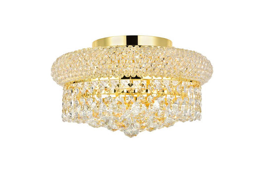 Elegant Furniture & Lighting - Primo 4 light Gold Flush Mount Clear Royal Cut Crystal - V1800F12G/RC veiw 1