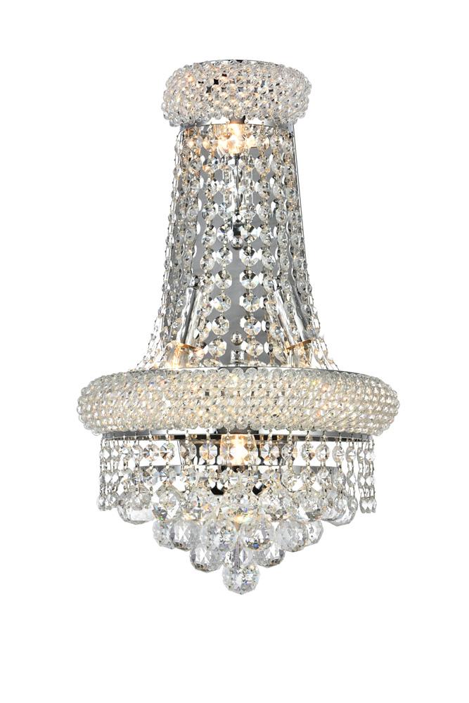 Elegant Furniture & Lighting - Primo 4 light Chrome Wall Sconce Clear Royal Cut Crystal - V1800W12SC/RC veiw 1