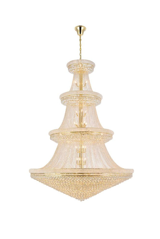 Elegant Furniture & Lighting - Primo 66 light Gold Chandelier Clear Royal Cut Crystal - V1800G72G/RC veiw 1