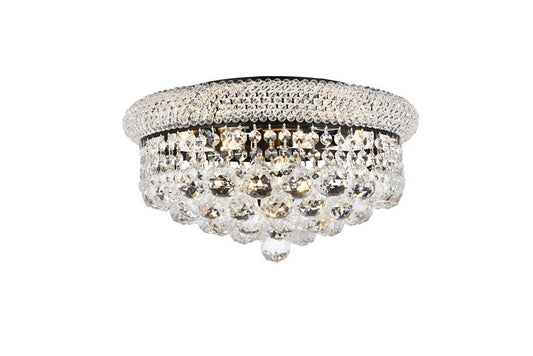 Elegant Furniture & Lighting - Primo 16 inch black flush mount - V1800F16BK/RC veiw 1