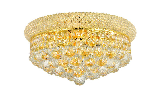 Elegant Furniture & Lighting - Primo 8 light Gold Flush Mount Clear Royal Cut Crystal - V1800F16G/RC veiw 1