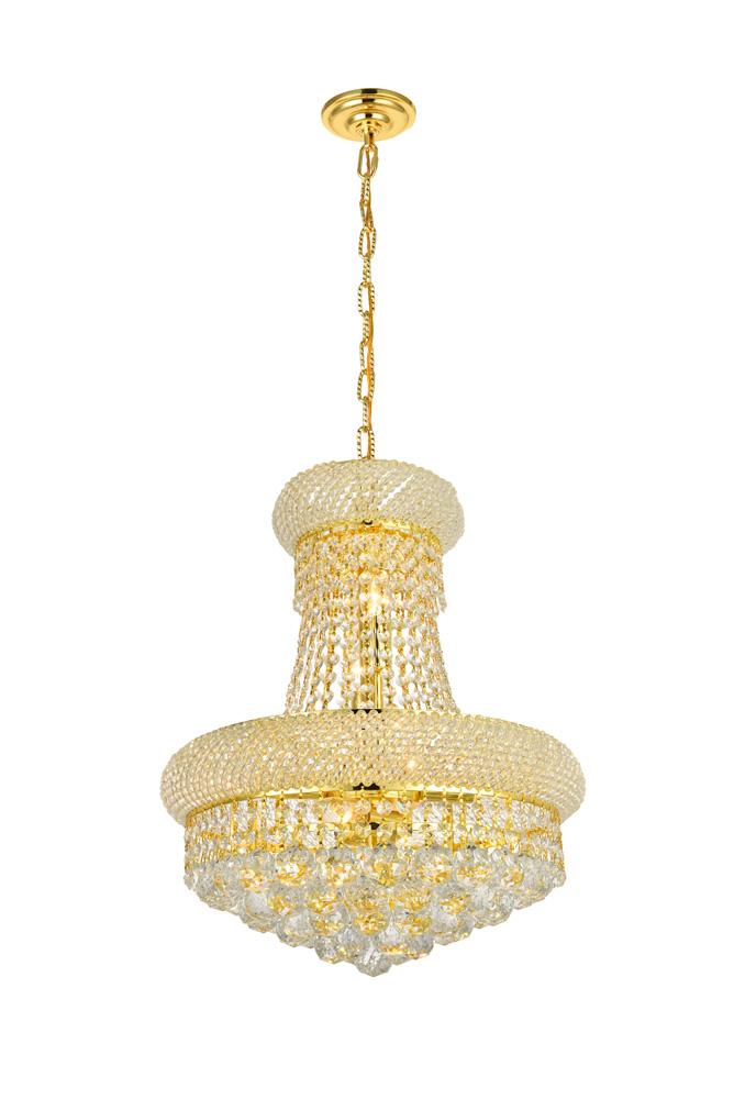 Elegant Furniture & Lighting - Primo 8 light Gold Pendant Clear Royal Cut Crystal - V1800D16G/RC veiw 1