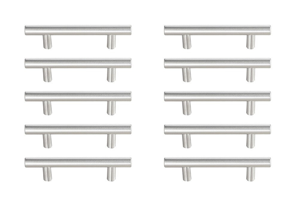 Elegant Furniture & Lighting - Quinn 3in Center to Center Brushed Nickel Bar Pull Multipack (set of 10) - PL400-3-NK-10PK veiw 1
