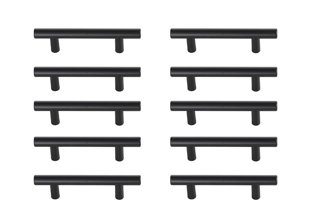 Elegant Furniture & Lighting - Quinn 3in Center to Center Matte Black Bar Pull Multipack (set of 10) - PL400-3-MB-10PK veiw 1