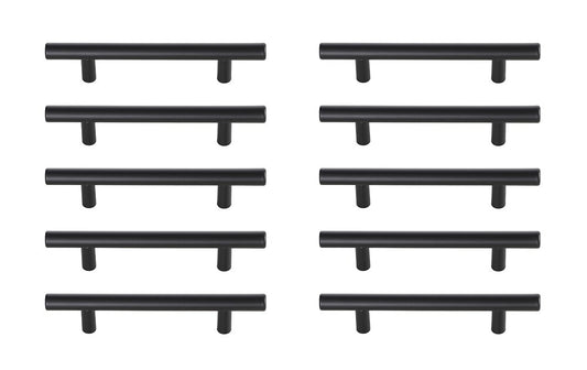 Elegant Furniture & Lighting - Quinn 4in Center to Center Matte Black Bar Pull Multipack (set of 10) - PL400-4-MB-10PK veiw 1