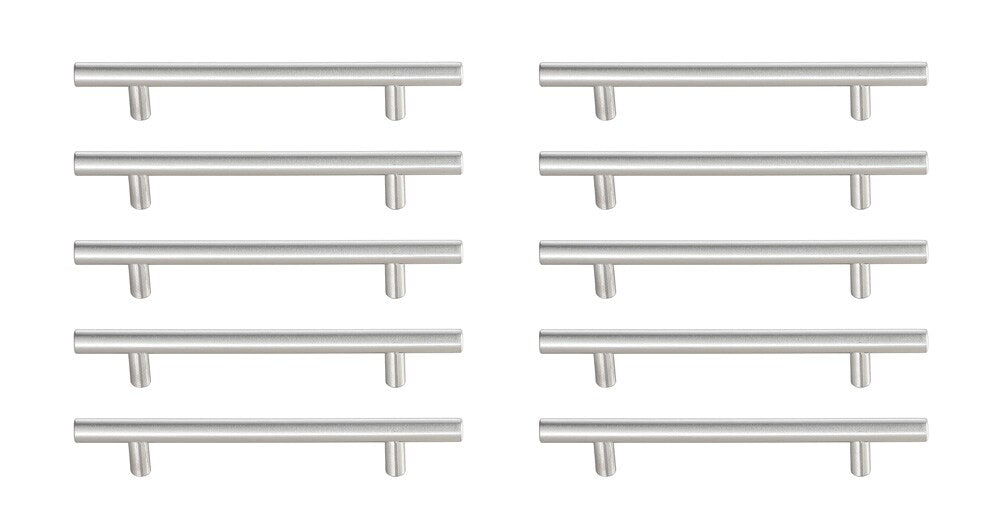 Elegant Furniture & Lighting - Quinn 5in Center to Center Brushed Nickel Bar Pull Multipack (set of 10) - PL400-5-NK-10PK veiw 1