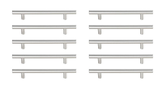 Elegant Furniture & Lighting - Quinn 5in Center to Center Brushed Nickel Bar Pull Multipack (set of 10) - PL400-5-NK-10PK veiw 1