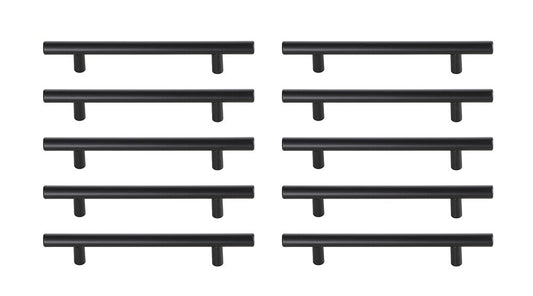 Elegant Furniture & Lighting - Quinn 5in Center to Center Matte Black Bar Pull Multipack (set of 10) - PL400-5-MB-10PK veiw 1