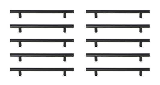 Elegant Furniture & Lighting - Quinn 6-5/16in Center to Center Matte Black Bar Pull Multipack (set of 10) - PL400-6-MB-10PK veiw 1