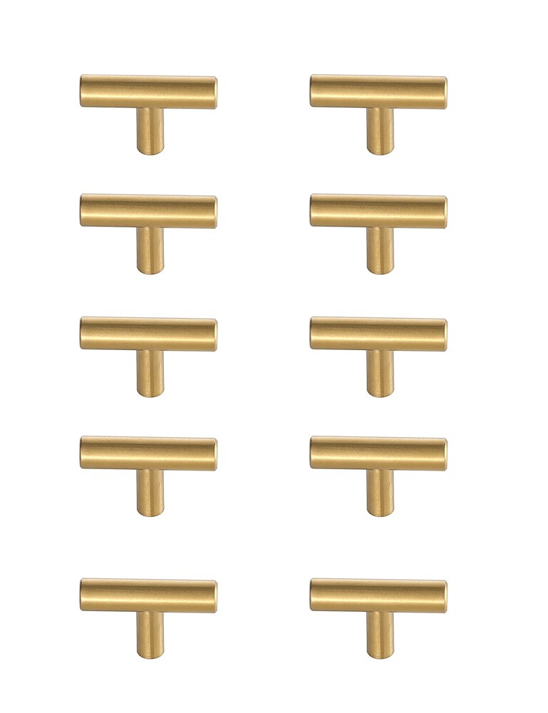 Elegant Furniture & Lighting - Quinn Brass T Bar Pull Multipack (set of 10) - PL400-1-BR-10PK veiw 1