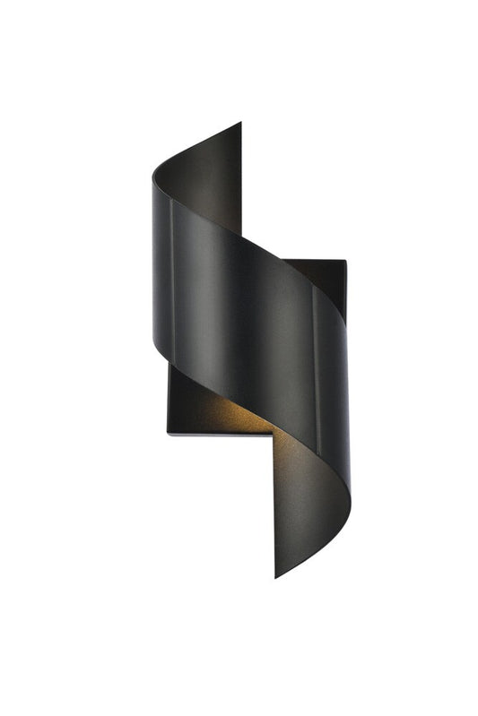 Elegant Furniture & Lighting - Raine Integrated LED wall sconce in black - LDOD4034BK veiw 1