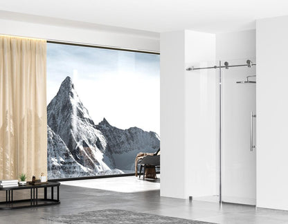 Elegant Furniture & Lighting - Raleigh Frameless shower door 48 x 76 Polished Chrome - SD101-4876PCH veiw 4