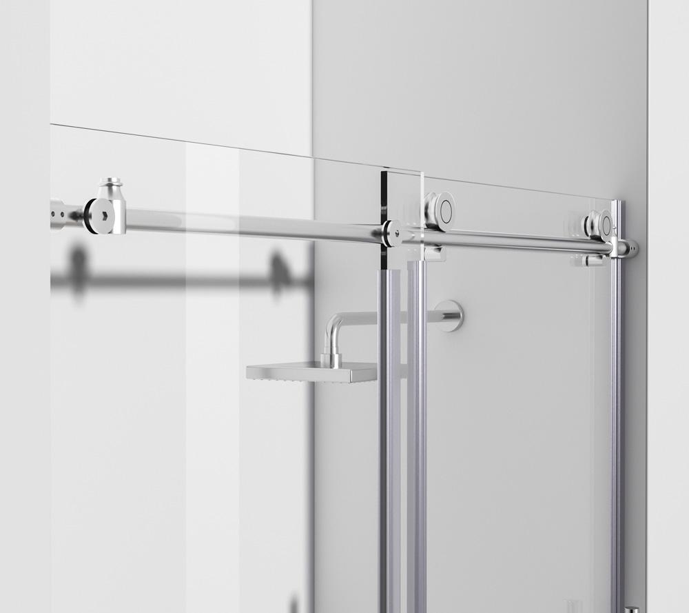 Elegant Furniture & Lighting - Raleigh Frameless shower door 48 x 76 Polished Chrome - SD101-4876PCH veiw 6