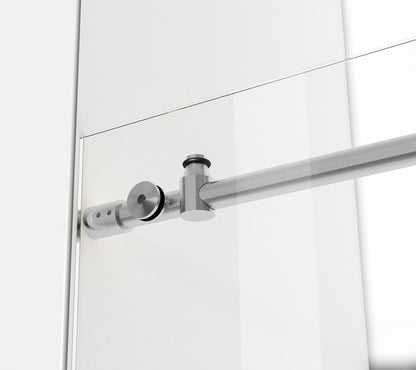 Elegant Furniture & Lighting - Raleigh Frameless shower door 60 x 76 Brushed Nickel - SD101-6076BNK veiw 8