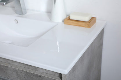 Elegant Furniture & Lighting - Rasina 36 inch Single Bathroom Floating Vanity in Concrete Grey - VF44036CG veiw 5