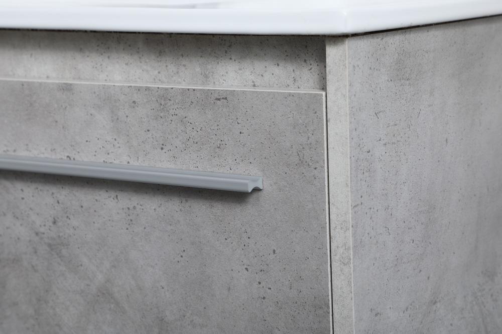 Elegant Furniture & Lighting - Rasina 36 inch Single Bathroom Floating Vanity in Concrete Grey - VF44036CG veiw 6