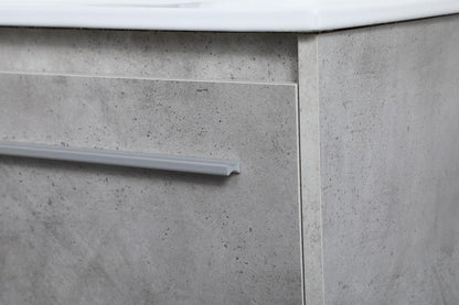 Elegant Furniture & Lighting - Rasina 36 inch Single Bathroom Floating Vanity in Concrete Grey - VF44036CG veiw 6